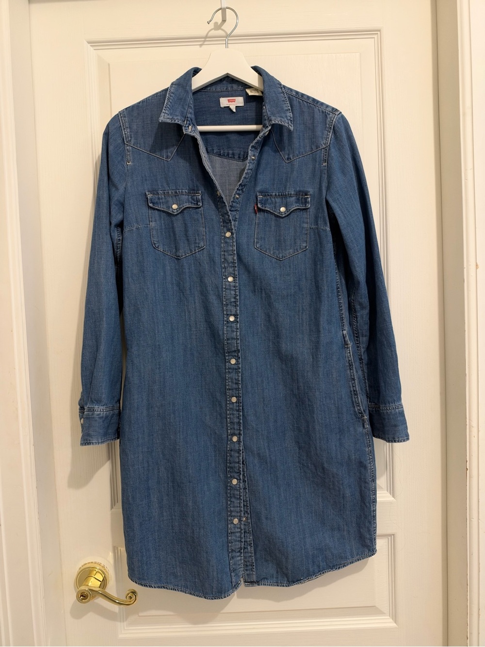 Levi's Blue Denim Shirt Dress